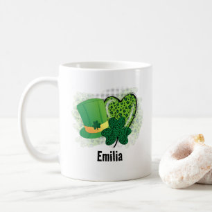 Persoonlijke naam St. Patrick's Day Shamrock Clove Koffiemok