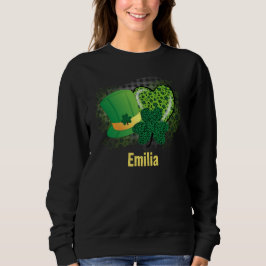 Persoonlijke naam St. Patrick's Day Shamrock Clove Trui