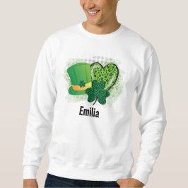 Persoonlijke naam St. Patrick's Day Shamrock Clove Trui