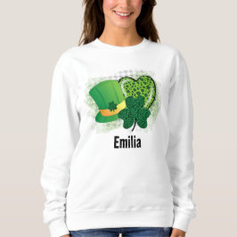 Persoonlijke naam St. Patrick's Day Shamrock Clove Trui
