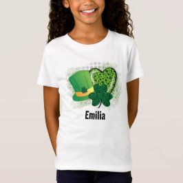 Persoonlijke naam St. Patrick's Day Shamrock Klave T-shirt