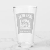 Persoonlijke Naam Steiger Schaduw Baars Glas (Achterkant)