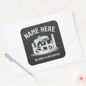 Persoonlijke Naam Steiger Schaduw Baars Vierkante Sticker (Envelop)