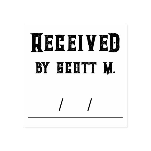 Persoonlijke Naam Stempel (Afrduk)