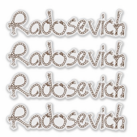 Persoonlijke naam sticker (Voorkant)