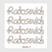 Persoonlijke naam sticker (Vel)