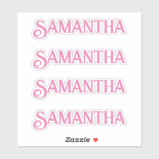 Persoonlijke naam sticker Aangepaste Times Four St (Vel)