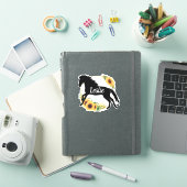 Persoonlijke naam Sticker paard silhouette (iPad Cover)