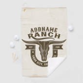 Persoonlijke NAAM Stier Schedel Western Ranch Golfhanddoek (Insitu)