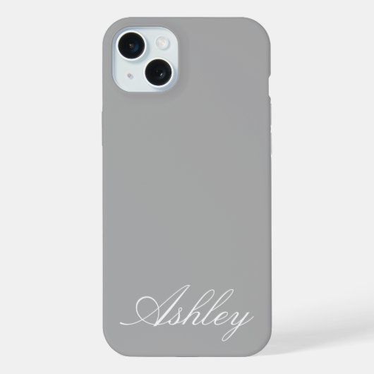 Persoonlijke naam stijlvol modern elegant minimaal iPhone hoesje (Achterkant)
