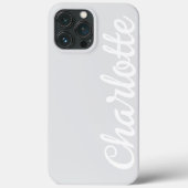 Persoonlijke naam stijlvol modern minimaal lichtgr Case-Mate iPhone case (Achterkant)