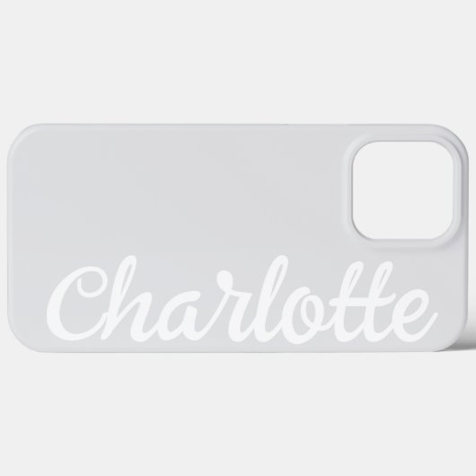 Persoonlijke naam stijlvol modern minimaal lichtgr Case-Mate iPhone case (Achterkant (horizontaal))