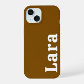 Persoonlijke naam stijlvol modern minimaal monogra iPhone 15 case (Achterkant)