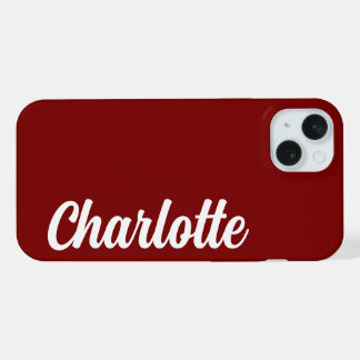 Persoonlijke naam stijlvol modern minimaal monogra iPhone 15 plus case