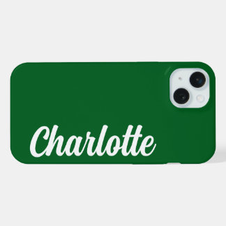 Persoonlijke naam stijlvol modern minimaal monogra iPhone 15 plus case