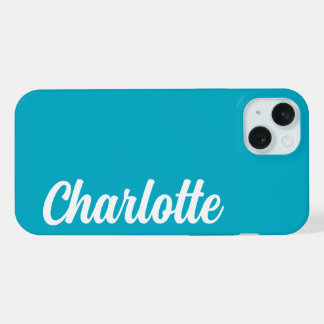 Persoonlijke naam stijlvol modern minimaal monogra iPhone 15 plus case