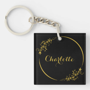 Persoonlijke naam stijlvolle frame decoratieve acr sleutelhanger