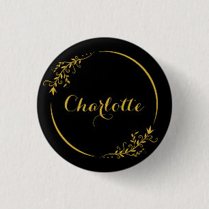 Persoonlijke naam stijlvolle frame decoratieve kno ronde button 3,2 cm