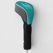 Persoonlijke naam stijlvolle glitters groen golfheadcover (Schuin)