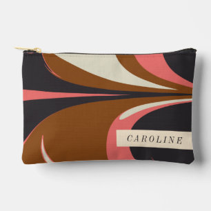 Persoonlijke naam stijlvolle retro trendy marmeren etui