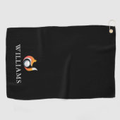 Persoonlijke naam stijlvolle vos en bal golfhanddoek (Horizontaal)