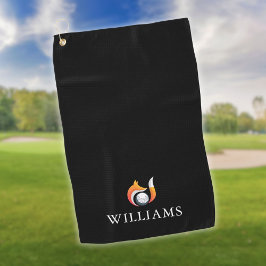 Persoonlijke naam stijlvolle vos en bal golfhanddoek