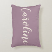 Persoonlijke naam Stof Paars Minimalistische Scrip Accent Kussen (Voorkant(Verticaal))