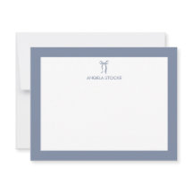 Persoonlijke naam stoffig blauwe strik