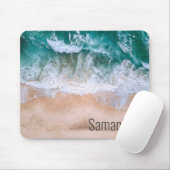 Persoonlijke naam strand Waves Ocean Surf Muismat (Met muis)