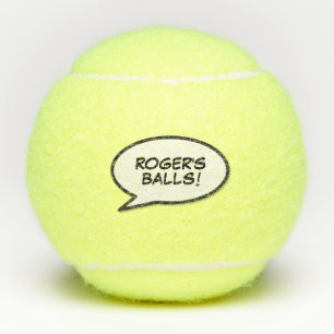 Persoonlijke naam stripboek Pop Art-bericht Tennisballen