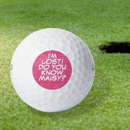 Persoonlijke Naam Stripboek Roze Verloren Golfballen
