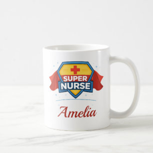 Persoonlijke naam superverpleegster koffiemok cade
