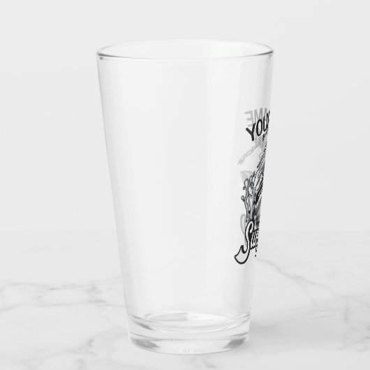 Persoonlijke NAAM Surfer Big Wave Skeleton Surfing Glas (Rechts)