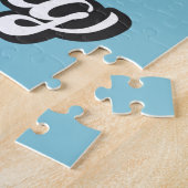 Persoonlijke NAAM Surfer Big Wave Skeleton Surfing Legpuzzel (Zijkant)