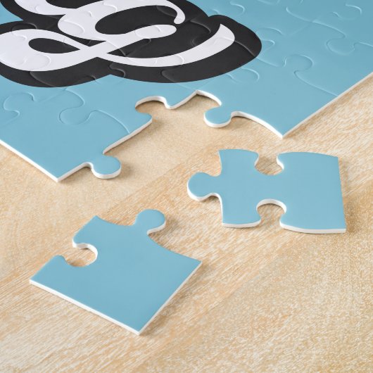 Persoonlijke NAAM Surfer Big Wave Skeleton Surfing Legpuzzel (Zijkant)