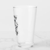 Persoonlijke NAAM Surfer Grote Golf Skelet Surfen Glas (Links)