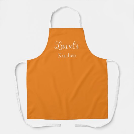 Persoonlijke naam Tangerine Apron Schort (Voorkant)
