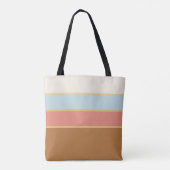 Persoonlijke naam tas | Gestreept zomerdesign (Achterkant)