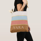 Persoonlijke naam tas | Gestreept zomerdesign (Dichtbij)