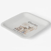 Persoonlijke naam Tekst Boho Woodland Forest Anima Papieren Bordje (Gebogen)