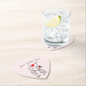 Persoonlijke naam tekst papier coaster koppel lief kartonnen onderzetters (Insitu)