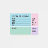 Persoonlijke naam telefoonbericht kantoor post-it® notes (Voorkant)