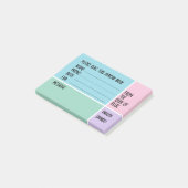 Persoonlijke naam telefoonbericht kantoor post-it® notes (Schuin)