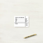 Persoonlijke naam telefoonbericht kantoor post-it® notes (Op bureau)