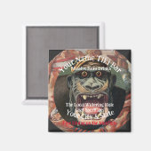 Persoonlijke naam Tiki Bar Uw Stad & Provincie T-S Magneet (Voorkant / Achterkant)