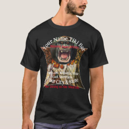 Persoonlijke naam Tiki Bar Uw Stad & Staat T-shirt