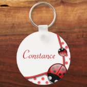 Persoonlijke naam toetsenbord - Lady Bug Sleutelhanger (Voorkant)