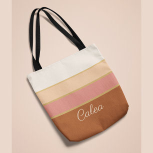Persoonlijke naam tote Elegante stoffige roze gest Bag