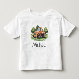 Persoonlijke naam Tractor Boerderij Waterverf Kinder Shirts