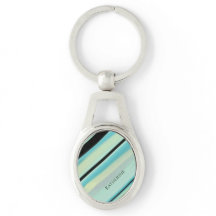 Persoonlijke naam Tranquil Turquoise Strepen 